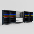 M222 Modular Work Bench - H2100mm x W5640mm | Laminate WBT | Dark Grey