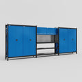 M222 Modular Work Bench - H2100mm x W5640mm | Laminate WBT | Blue