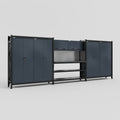 M222 Modular Work Bench - H2100mm x W5640mm | Laminate WBT | Dark Grey