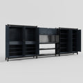 M222 Modular Work Bench - H2100mm x W5640mm | Laminate WBT | Dark Grey
