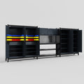 M222 Modular Work Bench - H2100mm x W5640mm | Laminate WBT | Dark Grey