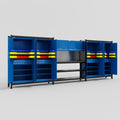 M222 Modular Work Bench - H2100mm x W5640mm | Laminate WBT | Blue
