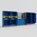 M222 Modular Work Bench - H2100mm x W5640mm | MDF WBT | Blue