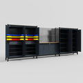 M222 Modular Work Bench - H2100mm x W5640mm | MDF WBT | Dark Grey