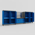 M222 Modular Work Bench - H2100mm x W5640mm | MDF WBT | Blue