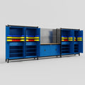 M222 Modular Work Bench - H2100mm x W5640mm | MDF WBT | Blue
