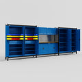 M222 Modular Work Bench - H2100mm x W5640mm | MDF WBT | Blue