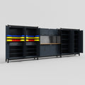 M222 Modular Work Bench - H2100mm x W5640mm | MDF WBT | Dark Grey