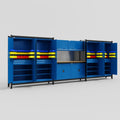 M222 Modular Work Bench - H2100mm x W5640mm | MDF WBT | Blue