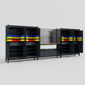 M222 Modular Work Bench - H2100mm x W5640mm | MDF WBT | Dark Grey