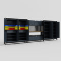 M222 Modular Work Bench - H2100mm x W5640mm | MDF WBT | Dark Grey