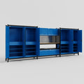 M222 Modular Work Bench - H2100mm x W5640mm | MDF WBT | Blue