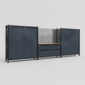 M222 Modular Work Bench - H2100mm x W5640mm | MDF WBT | Dark Grey