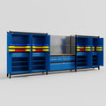 M222 Modular Work Bench - H2100mm x W5640mm | MDF WBT | Blue