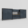 M222 Modular Work Bench - H2100mm x W5640mm | MDF WBT | Dark Grey