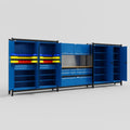 M222 Modular Work Bench - H2100mm x W5640mm | MDF WBT | Blue