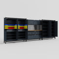 M222 Modular Work Bench - H2100mm x W5640mm | MDF WBT | Dark Grey