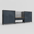 M222 Modular Work Bench - H2100mm x W5640mm | MDF WBT | Dark Grey