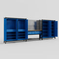 M222 Modular Work Bench - H2100mm x W5640mm | MDF WBT | Blue