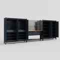 M222 Modular Work Bench - H2100mm x W5640mm | MDF WBT | Dark Grey