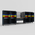M222 Modular Work Bench - H2100mm x W5640mm | MDF WBT | Dark Grey