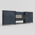 M222 Modular Work Bench - H2100mm x W5640mm | MDF WBT | Dark Grey