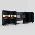 M222 Modular Work Bench - H2100mm x W5640mm | MDF WBT | Dark Grey