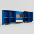 M222 Modular Work Bench - H2100mm x W5640mm | MDF WBT | Blue
