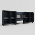 M222 Modular Work Bench - H2100mm x W5640mm | MDF WBT | Dark Grey