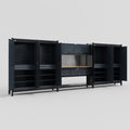 M222 Modular Work Bench - H2100mm x W5640mm | MDF WBT | Dark Grey