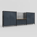 M222 Modular Work Bench - H2100mm x W5640mm | MDF WBT | Dark Grey