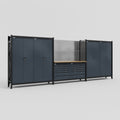 M222 Modular Work Bench - H2100mm x W5640mm | MDF WBT | Dark Grey