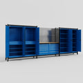 M222 Modular Work Bench - H2100mm x W5640mm | MDF WBT | Blue