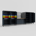 M222 Modular Work Bench - H2100mm x W5640mm | MDF WBT | Dark Grey