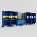 M222 Modular Work Bench - H2100mm x W5640mm | MDF WBT | Blue