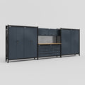 M222 Modular Work Bench - H2100mm x W5640mm | MDF WBT | Dark Grey