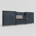 M222 Modular Work Bench - H2100mm x W5640mm | MDF WBT | Dark Grey