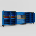 M222 Modular Work Bench - H2100mm x W5640mm | MDF WBT | Blue