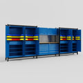 M222 Modular Work Bench - H2100mm x W5640mm | MDF WBT | Blue