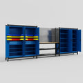 M222 Modular Work Bench - H2100mm x W5640mm | MDF WBT | Blue