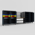 M222 Modular Work Bench - H2100mm x W5640mm | MDF WBT | Dark Grey