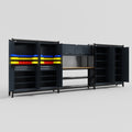 M222 Modular Work Bench - H2100mm x W5640mm | MDF WBT | Dark Grey
