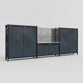 M222 Modular Work Bench - H2100mm x W5640mm | Stainless WBT | Dark Grey