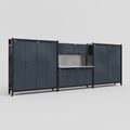M222 Modular Work Bench - H2100mm x W5640mm | Stainless WBT | Dark Grey