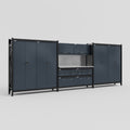 M222 Modular Work Bench - H2100mm x W5640mm | MDF WBT | Dark Grey