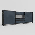 M222 Modular Work Bench - H2100mm x W5640mm | Stainless WBT | Dark Grey