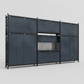 M222 Modular Work Bench - H3100mm x W5640mm | Laminate WBT | Dark Grey
