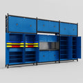 M222 Modular Work Bench - H3100mm x W5640mm | Laminate WBT | Blue