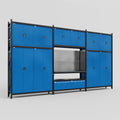 M222 Modular Work Bench - H3100mm x W5640mm | Laminate WBT | Blue