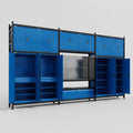 M222 Modular Work Bench - H3100mm x W5640mm | Laminate WBT | Blue
